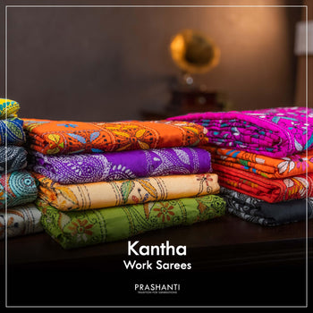 Kantha Work Sarees - Prashanti Sarees