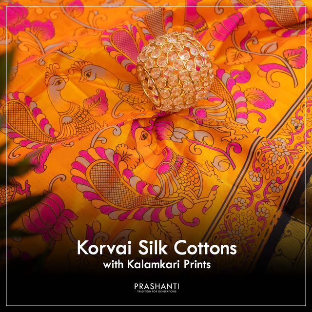 Silk Cotton Korvai - Prashanti Sarees