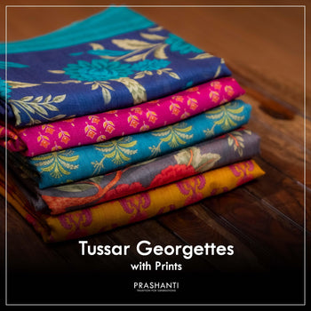 Tussar Georgette Sarees - Prashanti Sarees