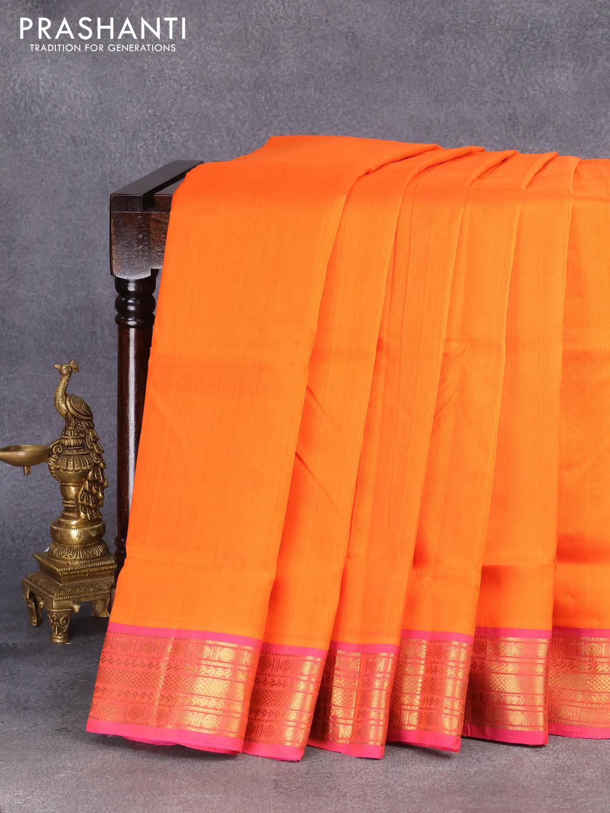 Southloom Cotton Light Brown Plain Saree with Dark Brown Border – Southloom  Handmade and Organics