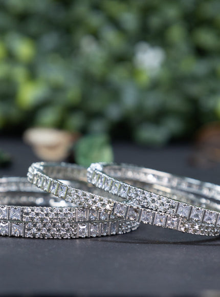 Zircon bangle with cz stones