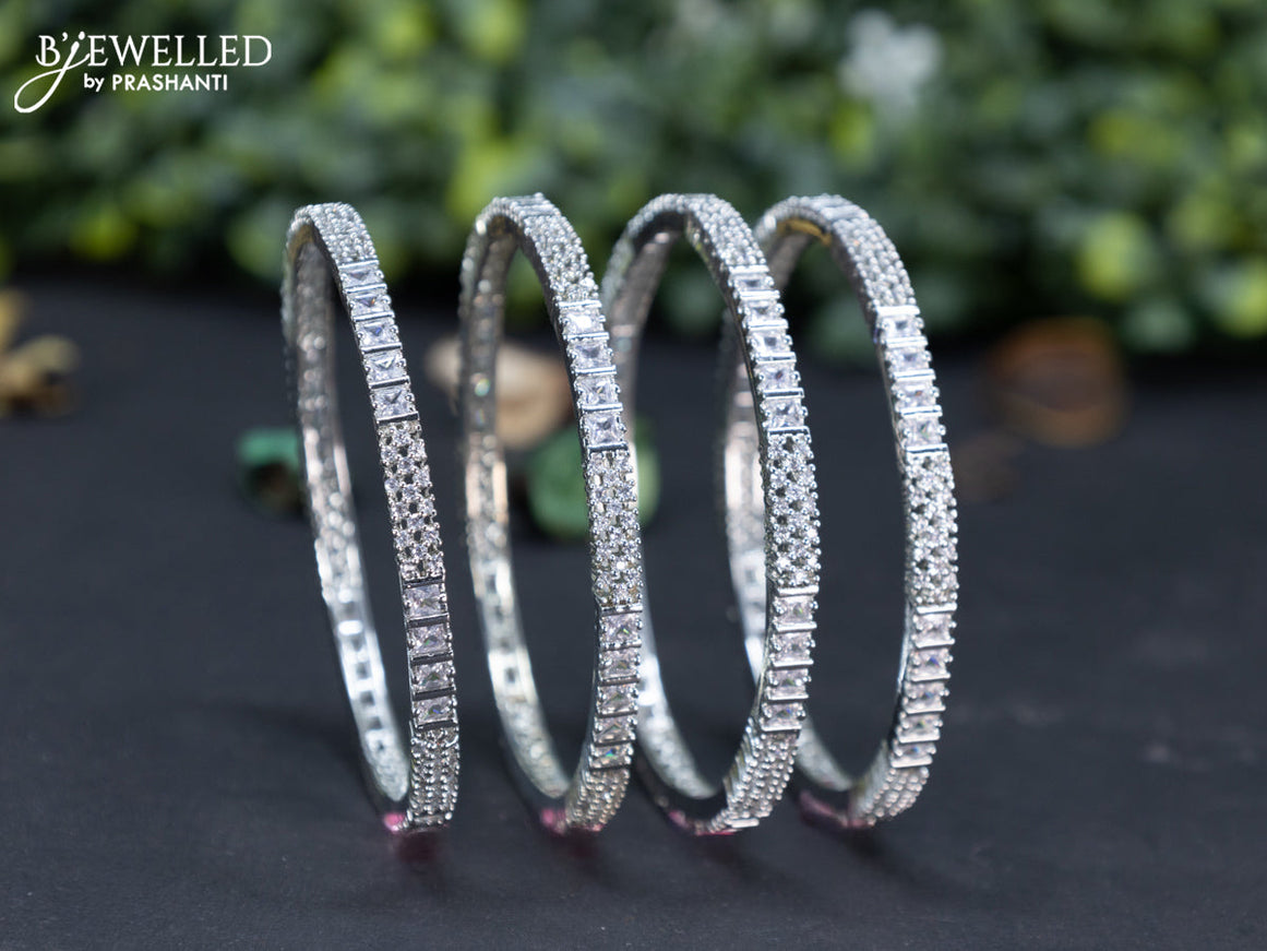 Zircon bangle with cz stones