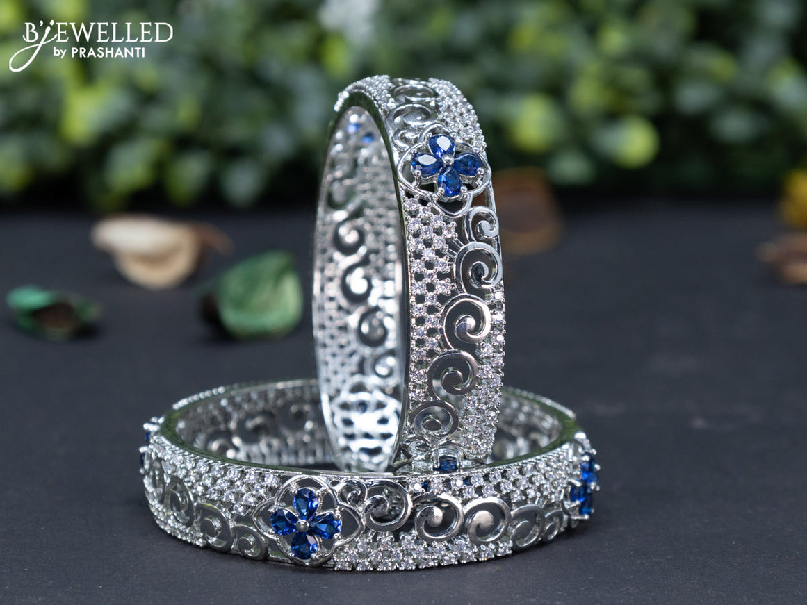 Zircon bangle with sapphire and cz stones