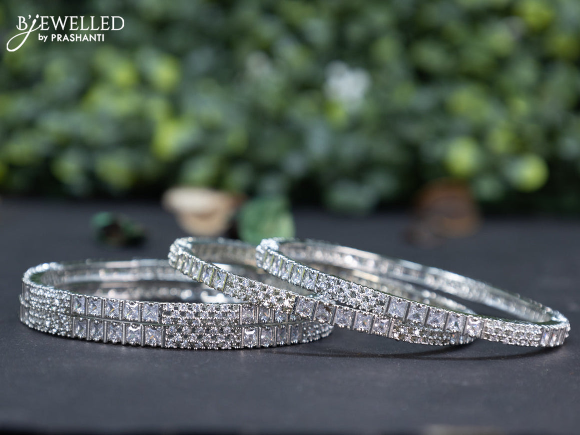 Zircon bangle with cz stones