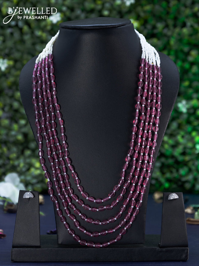 Jaipur multilayer pink beaded necklace