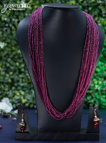 Jaipur multilayer pink beaded necklace