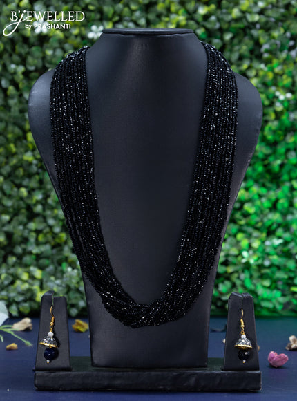 Jaipur multilayer black beaded necklace