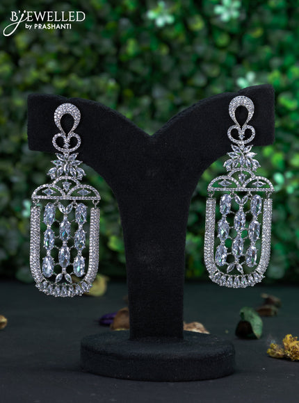 Zircon earring with cz stones