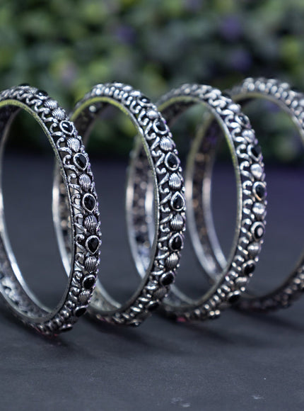 Oxidised bangles with black stones