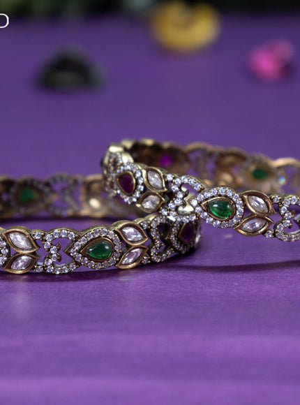 Victorian bangle with kemp and cz stones