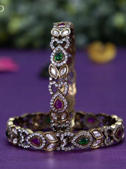 Victorian bangle with kemp and cz stones