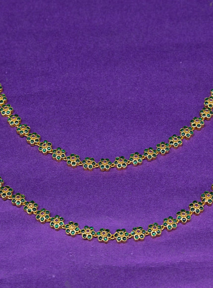 Antique anklet floral design with kemp stones