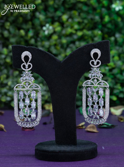 Zircon earring with cz stones