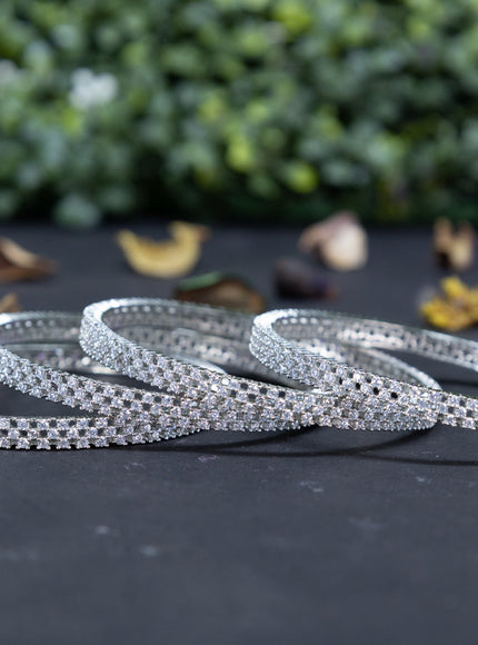 Zircon bangles with cz stones