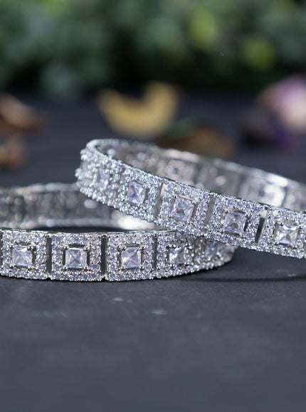 Zircon bangles with cz stones