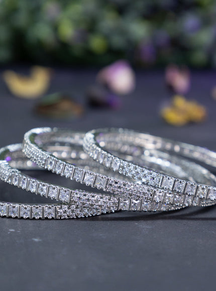 Zircon bangles with cz stones