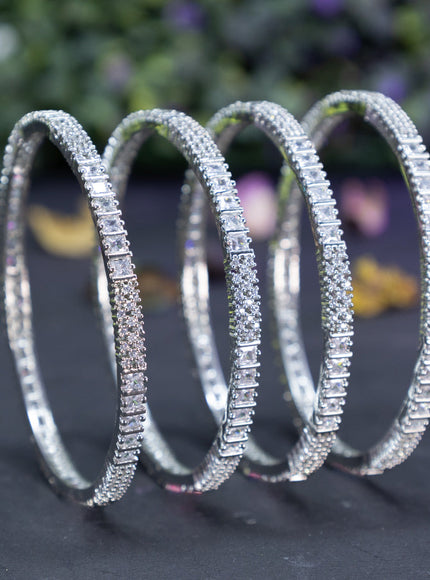 Zircon bangles with cz stones