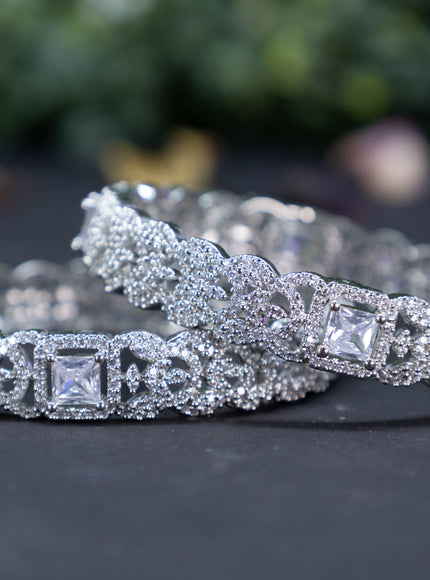 Zircon bangles with cz stones