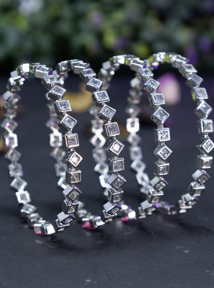 Zircon bangles with cz stones