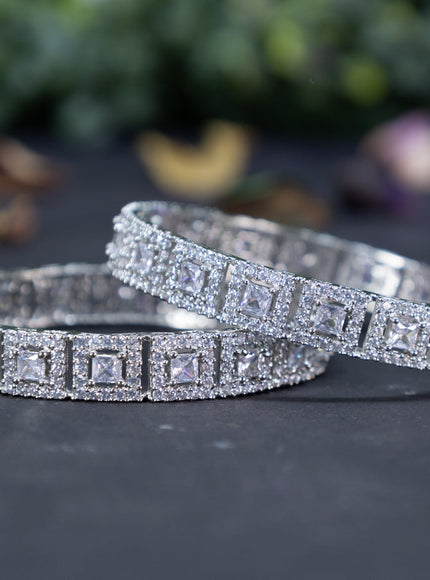 Zircon bangles with cz stones