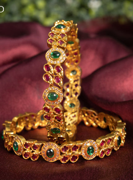 Antique bangle with kemp and cz stones