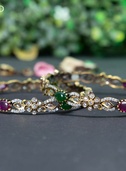 Victorian bangle with kemp and cz stones