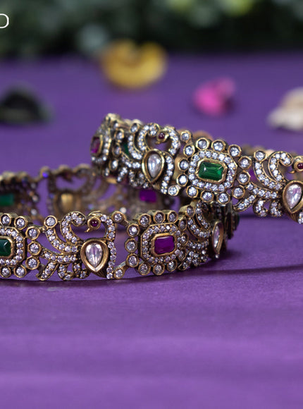 Victorian bangle with kemp and cz stones