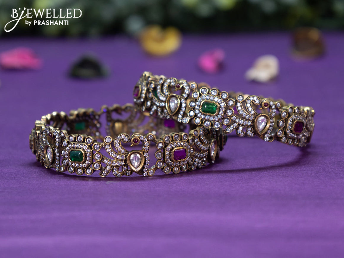 Victorian bangle with kemp and cz stones