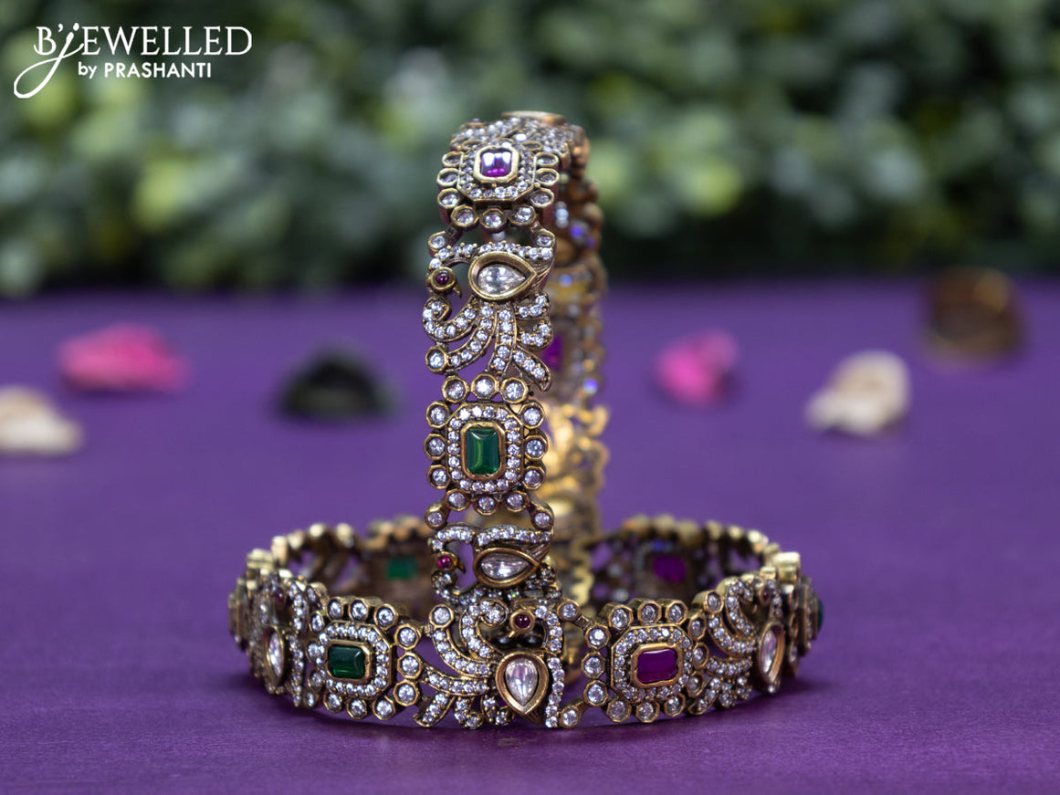 Victorian bangle with kemp and cz stones