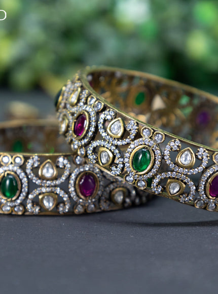 Victorian bangle with kemp and cz stones