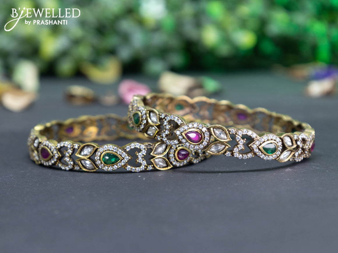 Victorian bangle with kemp and cz stones