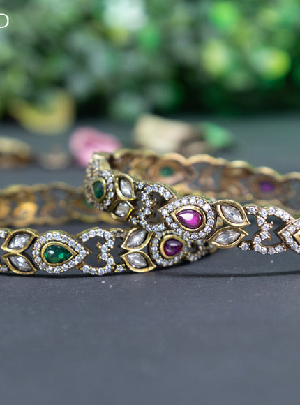 Victorian bangle with kemp and cz stones