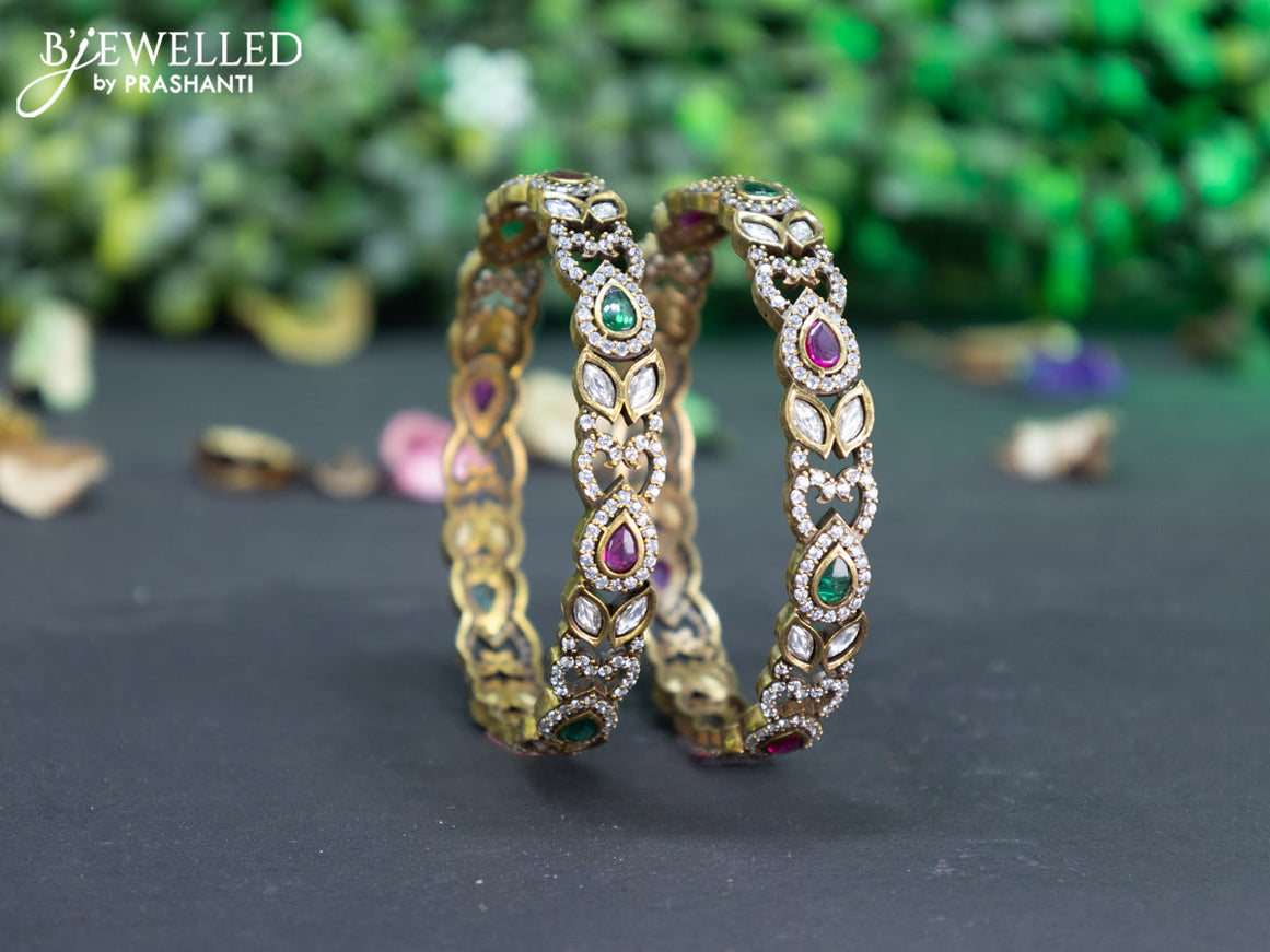 Victorian bangle with kemp and cz stones