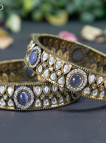 Victorian bangle with violet and cz stones