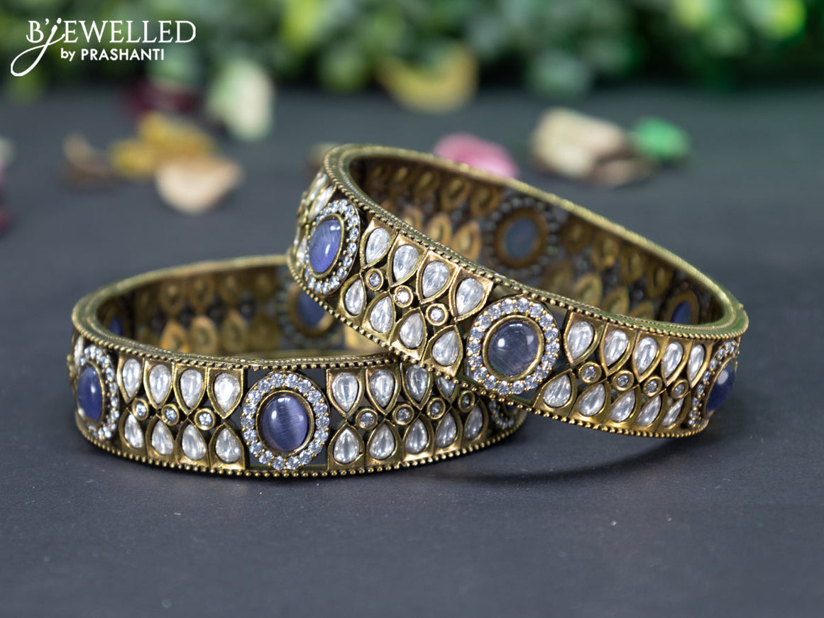 Victorian bangle with violet and cz stones