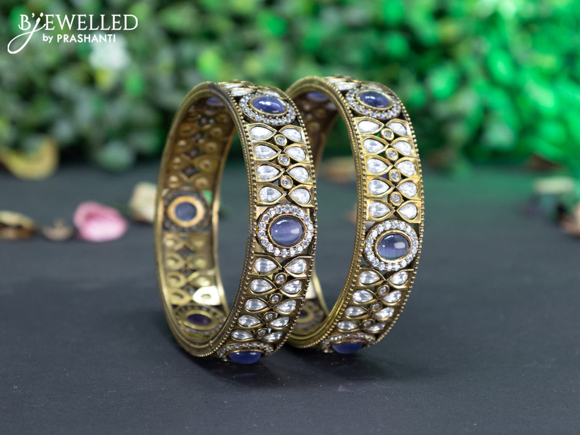 Victorian bangle with violet and cz stones