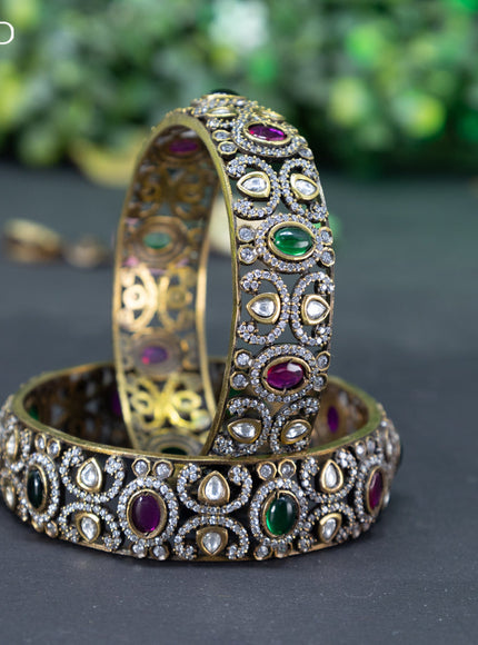 Victorian bangle with kemp and cz stones