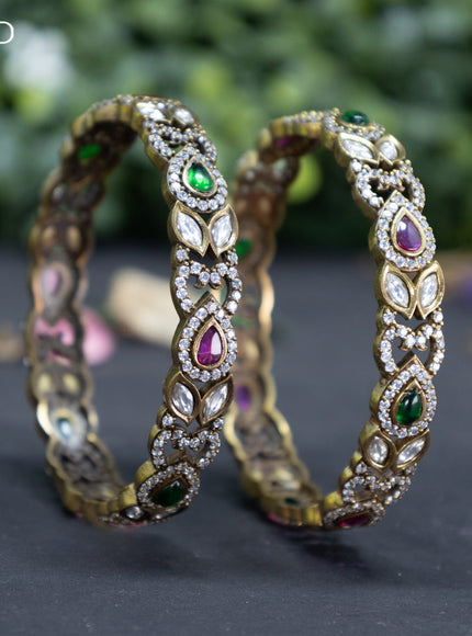 Victorian bangle with kemp and cz stones