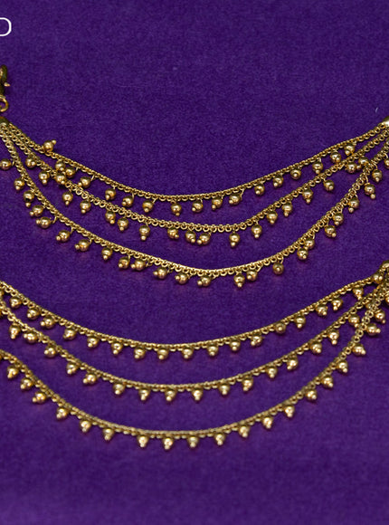 Antique triple layer maatal with golden beads