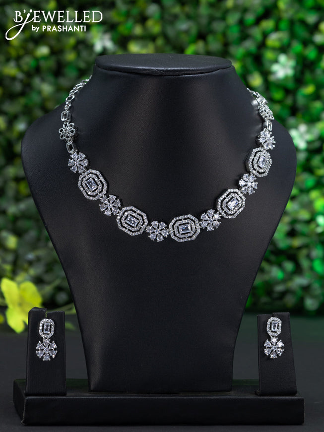 Zircon choker with cz stones