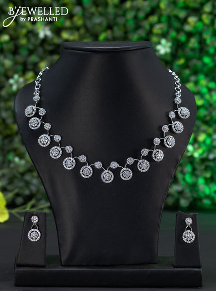 Zircon choker with cz stones