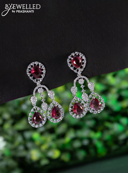 Zircon choker with ruby and cz stones