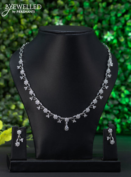 Zircon choker with cz stones