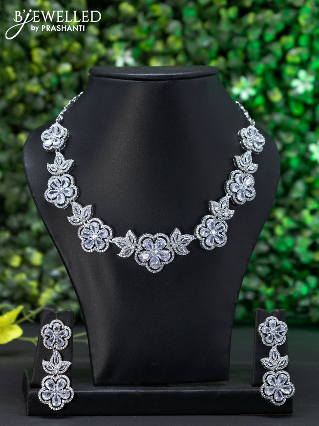 Zircon choker with cz stones