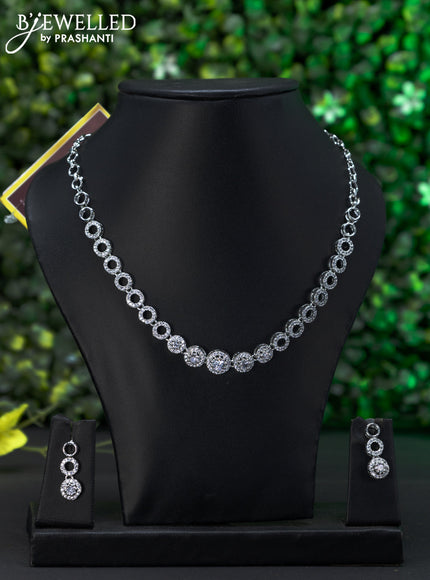 Zircon choker with cz stones