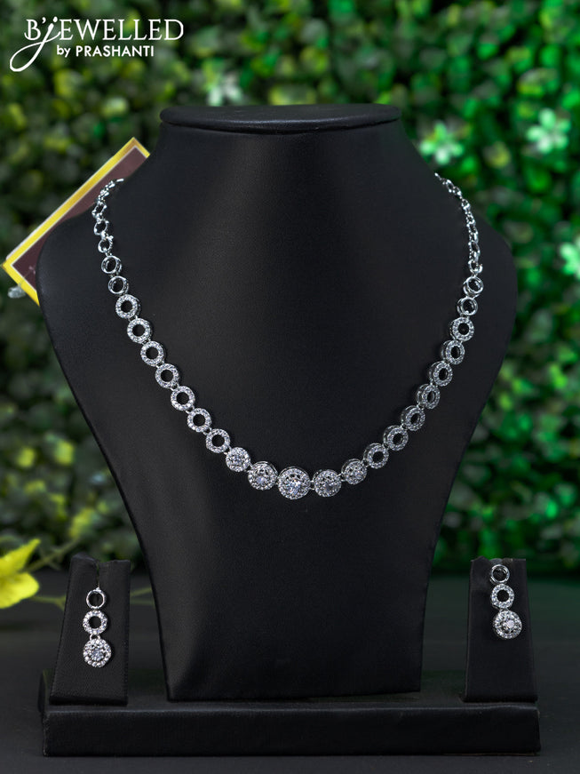 Zircon choker with cz stones