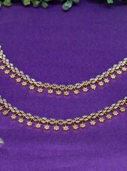 Antique anklet with cz stones