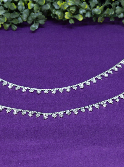 Zircon anklet simple design with cz stones