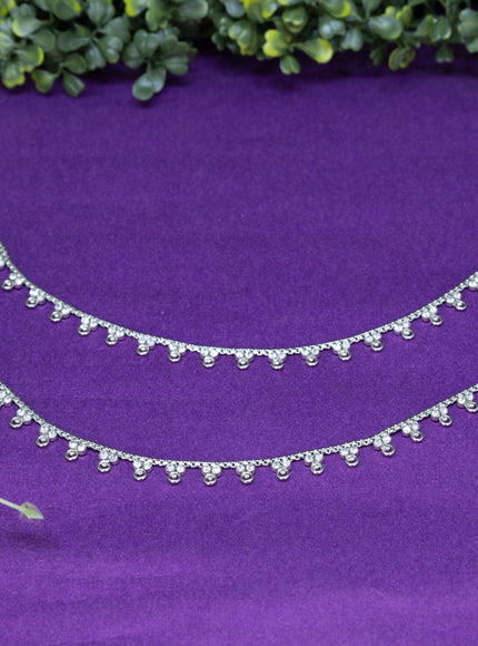 Zircon anklet simple design with cz stones