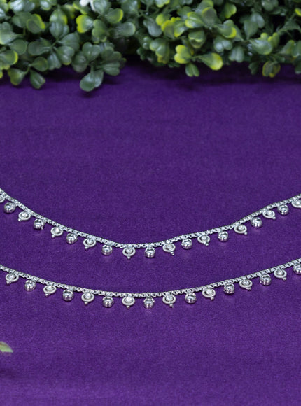 Zircon anklet simple design with cz stones